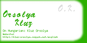 orsolya kluz business card
